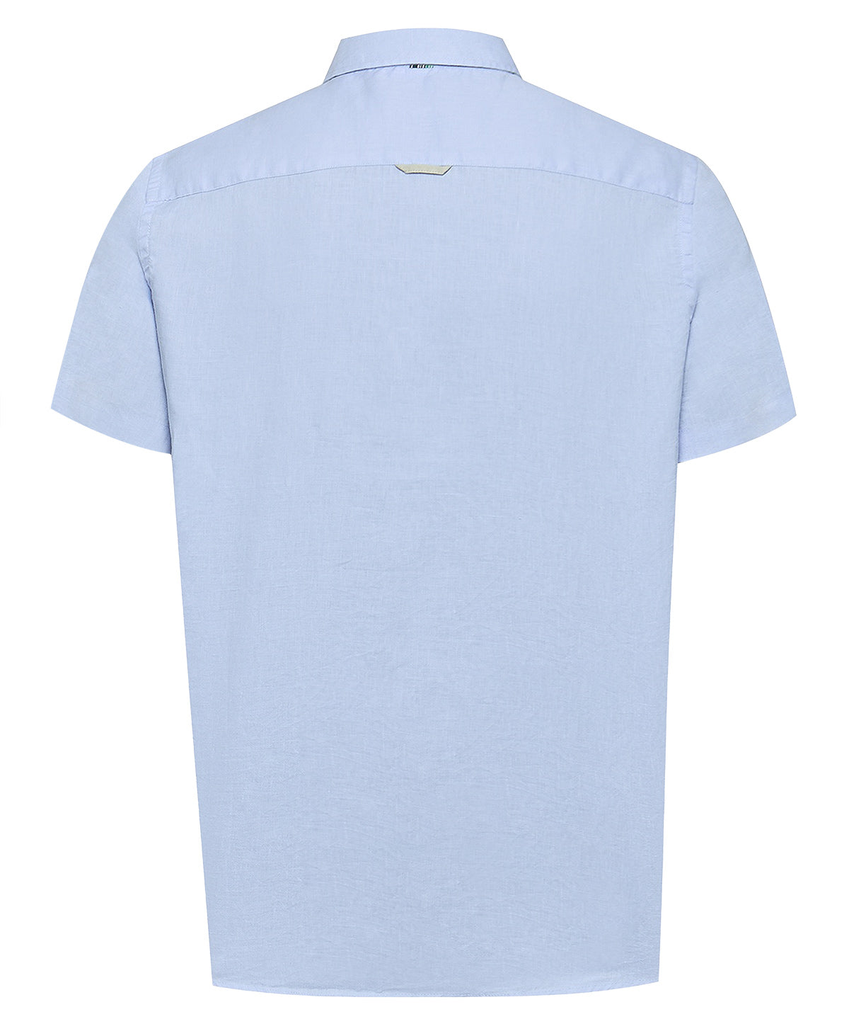 Camisa Lino Orgánico Hombre Linenshort Azul Rockford
