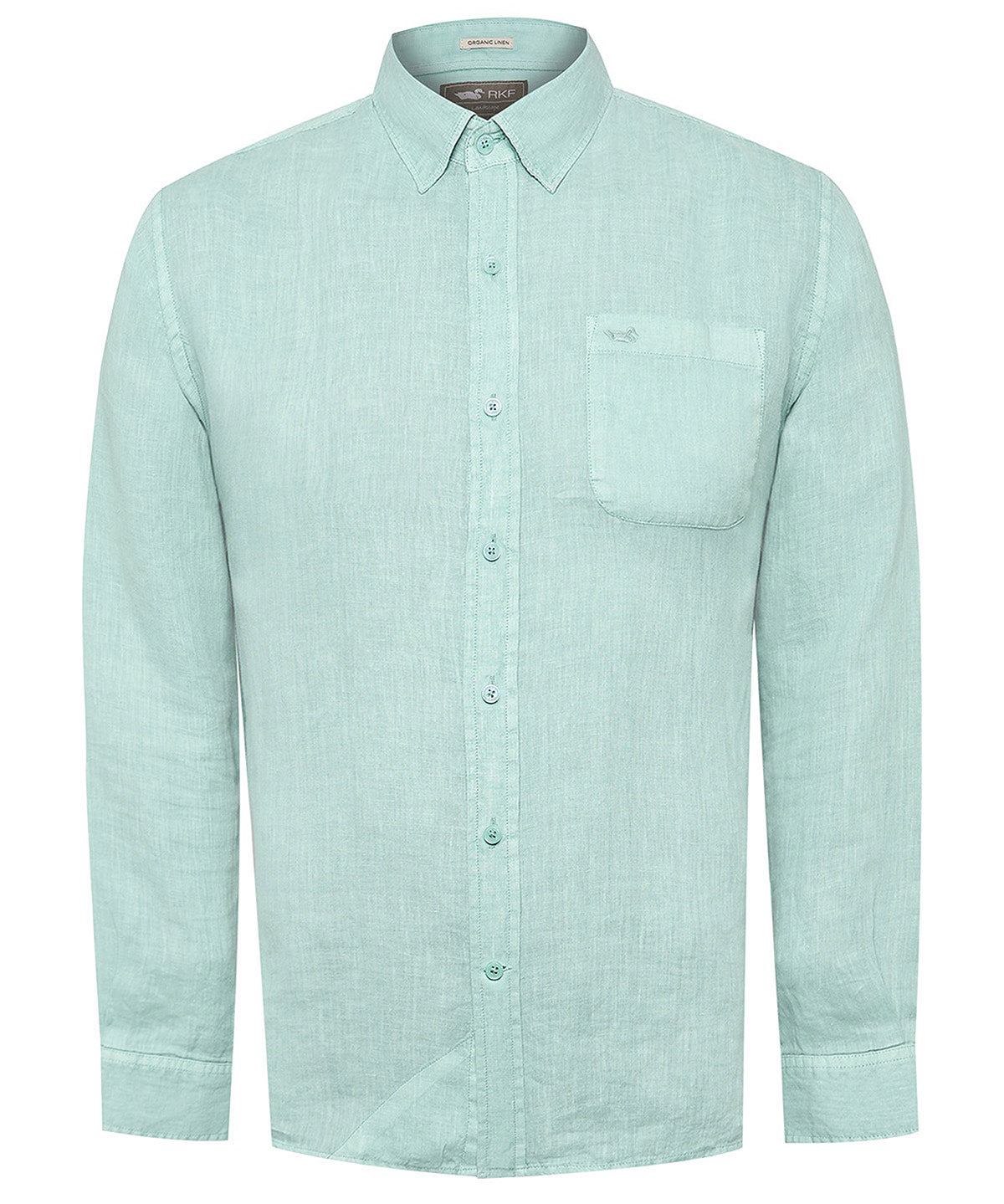 Camisa Lino Orgánico Hombre Linjer Verde Rockford