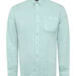 Camisa Lino Orgánico Hombre Linjer Verde Rockford