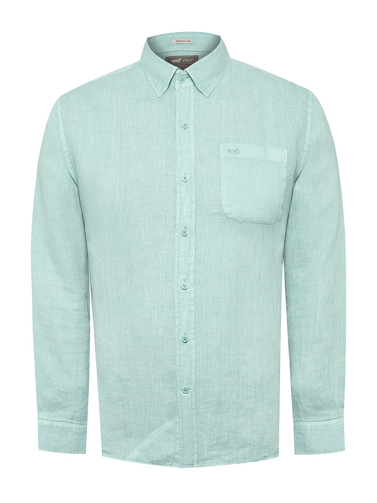 Camisa Lino Orgánico Hombre Linjer Verde Rockford