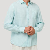 Camisa Lino Orgánico Hombre Linjer Verde Rockford