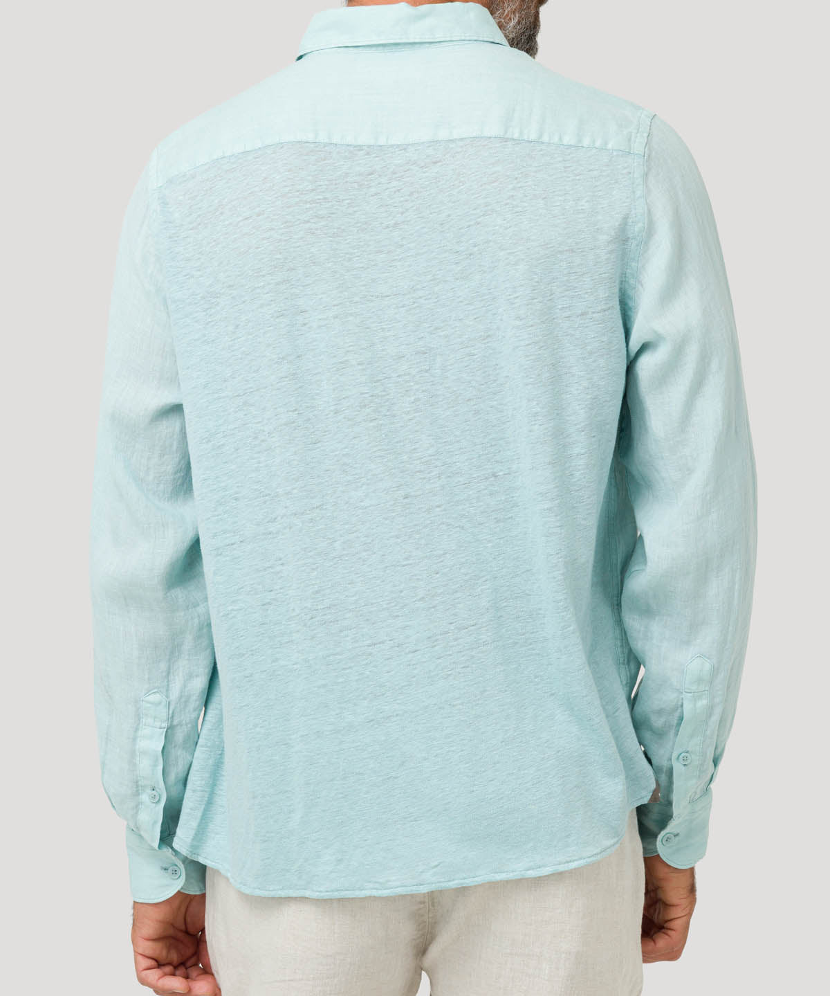 Camisa Lino Orgánico Hombre Linjer Verde Rockford