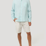 Camisa Lino Orgánico Hombre Linjer Verde Rockford