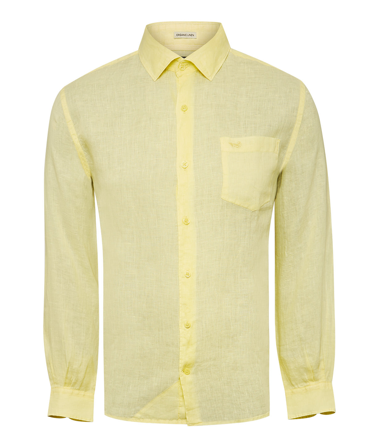 Camisa Lino Orgánico Hombre Linjer Amarillo Rockford