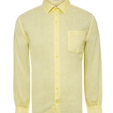 Camisa Lino Orgánico Hombre Linjer Amarillo Rockford