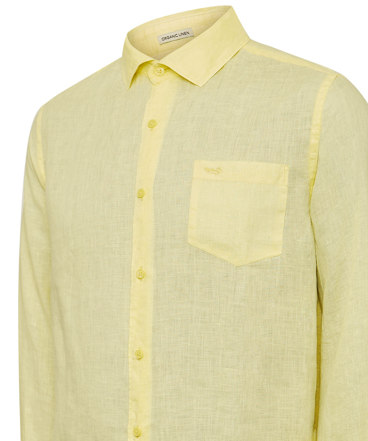 Camisa Lino Orgánico Hombre Linjer Amarillo Rockford