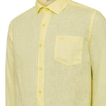 Camisa Lino Orgánico Hombre Linjer Amarillo Rockford