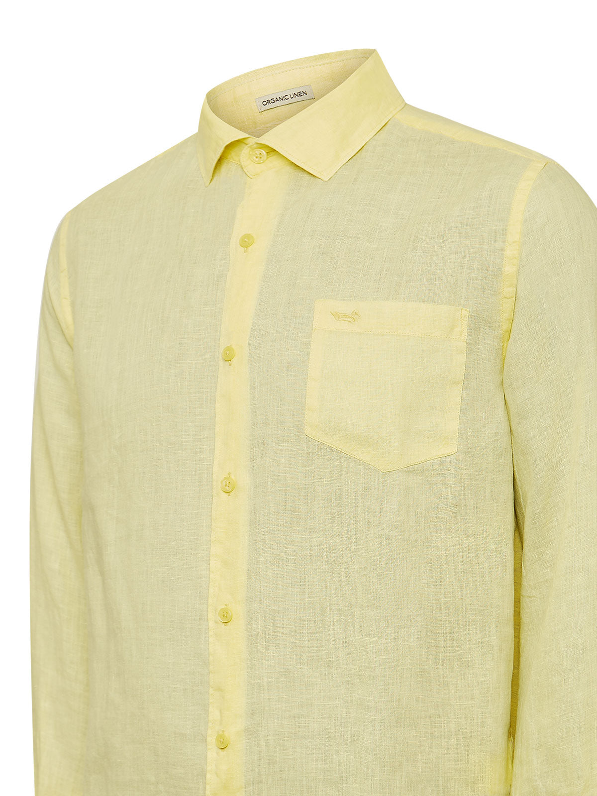 Camisa Lino Orgánico Hombre Linjer Amarillo Rockford