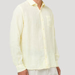 Camisa Lino Orgánico Hombre Linjer Amarillo Rockford