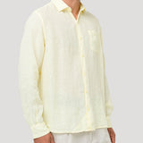 Camisa Lino Orgánico Hombre Linjer Amarillo Rockford