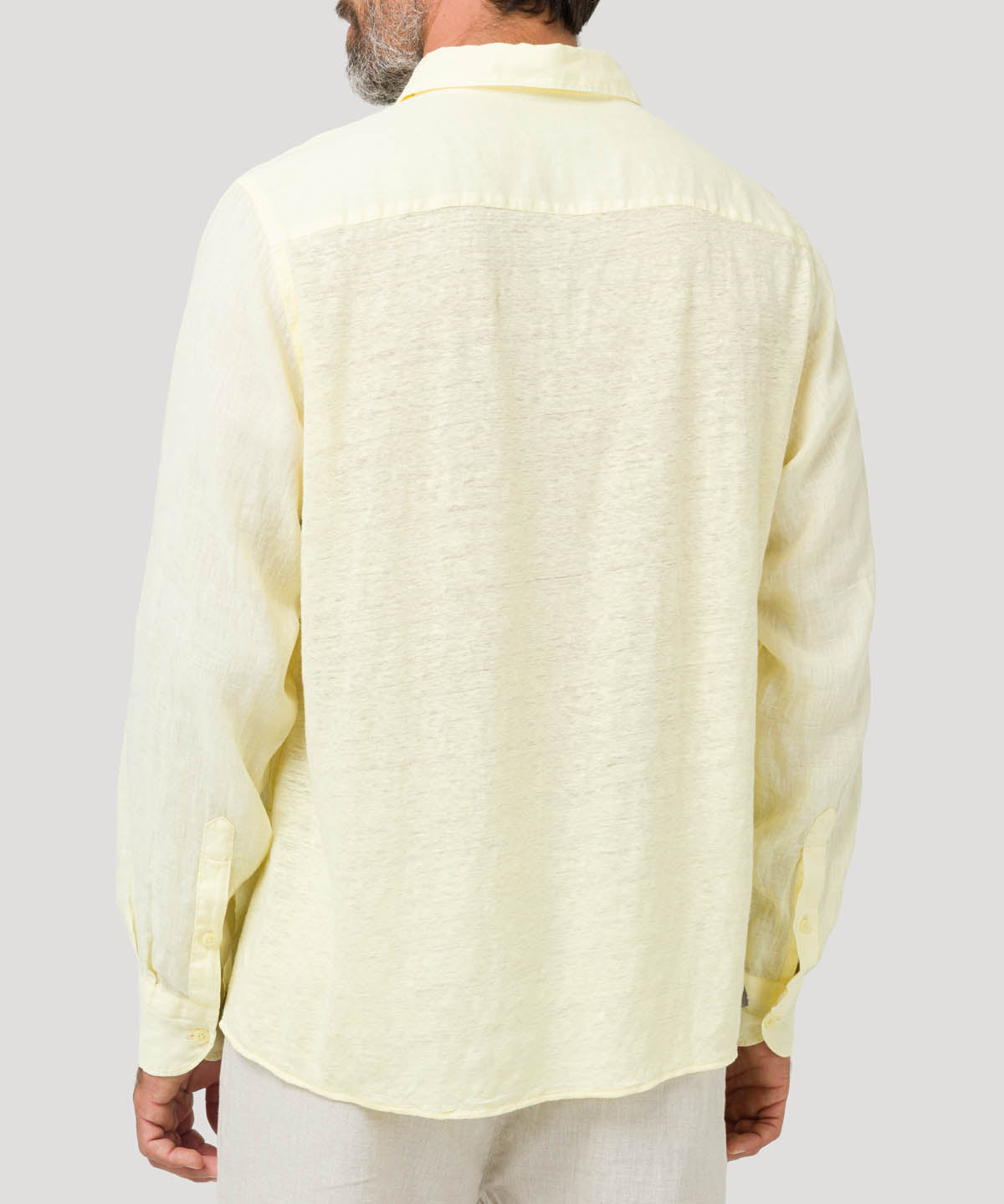 Camisa Lino Orgánico Hombre Linjer Amarillo Rockford