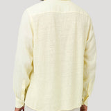 Camisa Lino Orgánico Hombre Linjer Amarillo Rockford