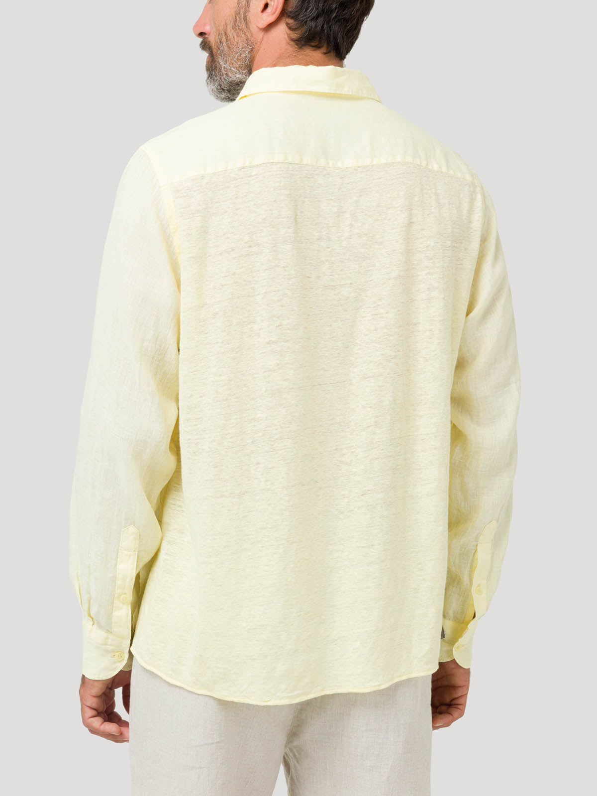 Camisa Lino Orgánico Hombre Linjer Amarillo Rockford