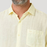Camisa Lino Orgánico Hombre Linjer Amarillo Rockford