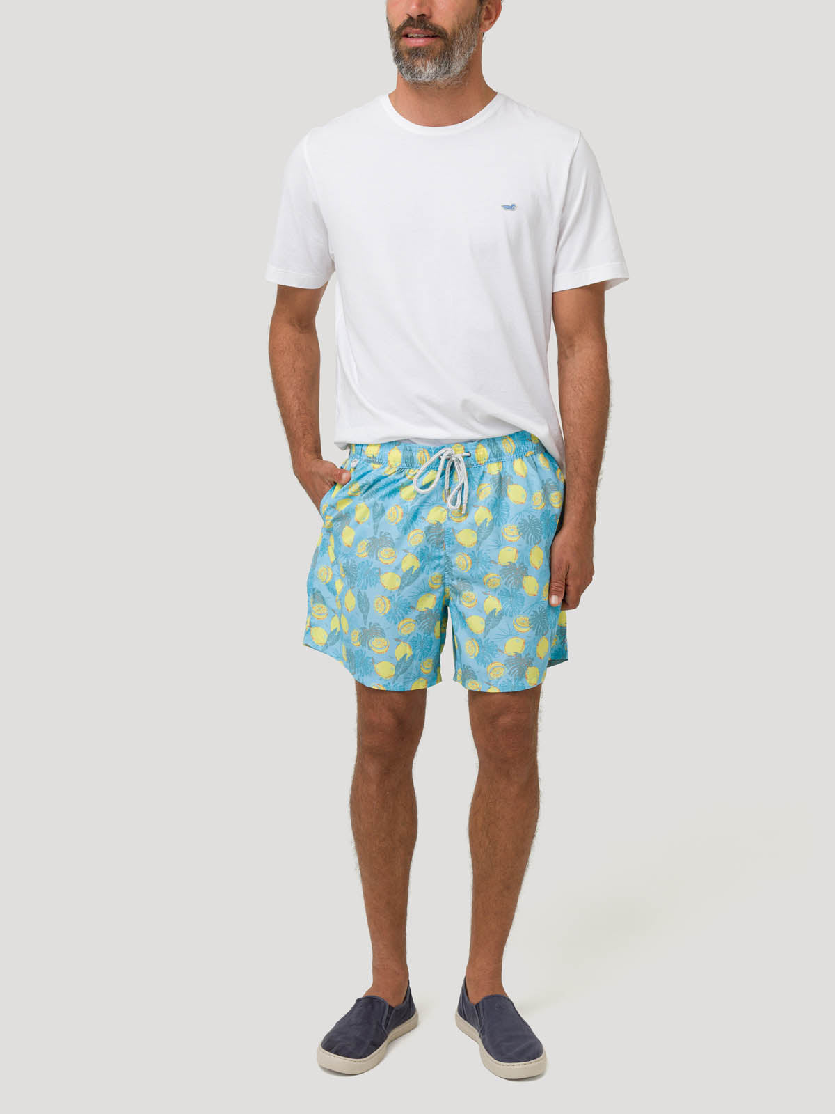 Traje De Baño Fibras Recicladas Hombre Izam Celeste Rockford