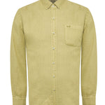 Camisa Lino Orgánico Hombre Linedyed Verde Rockford