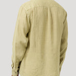 Camisa Lino Orgánico Hombre Linedyed Verde Rockford