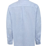 Camisa Lino Orgánico Hombre Linedyed Azul Rockford
