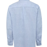 Camisa Lino Orgánico Hombre Linedyed Azul Rockford