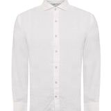 Camisa Lino Orgánico Hombre Linen Blanco Rockford