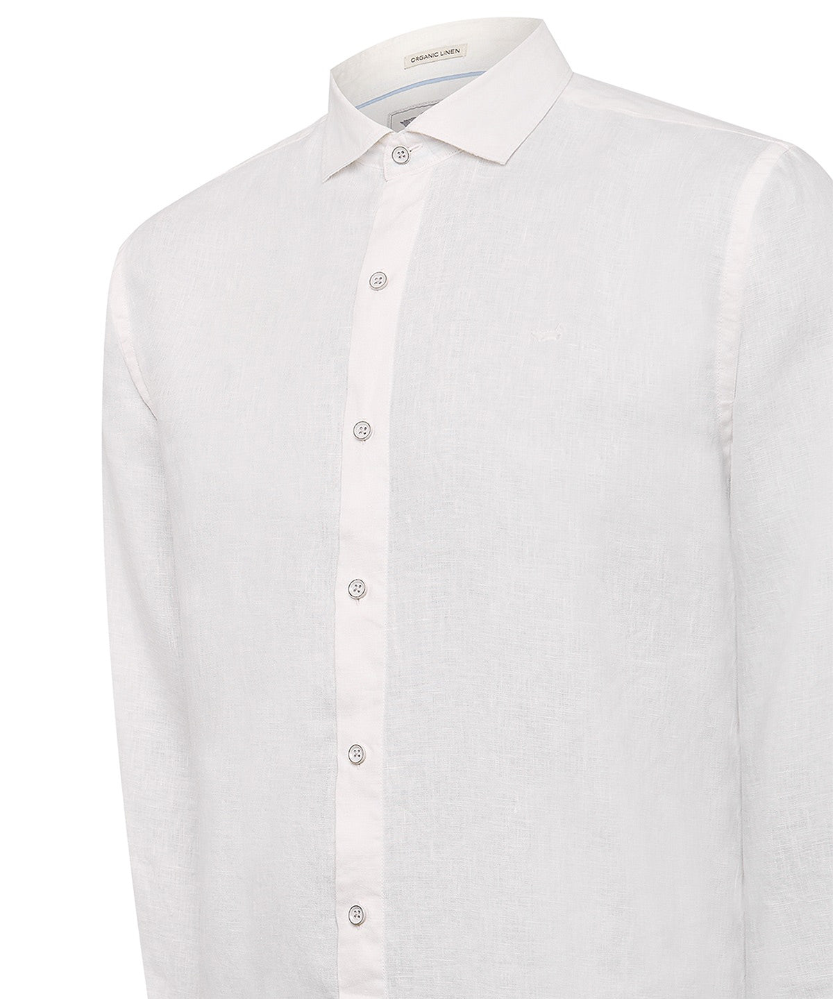 Camisa Lino Orgánico Hombre Linen Blanco Rockford