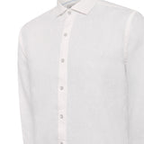 Camisa Lino Orgánico Hombre Linen Blanco Rockford