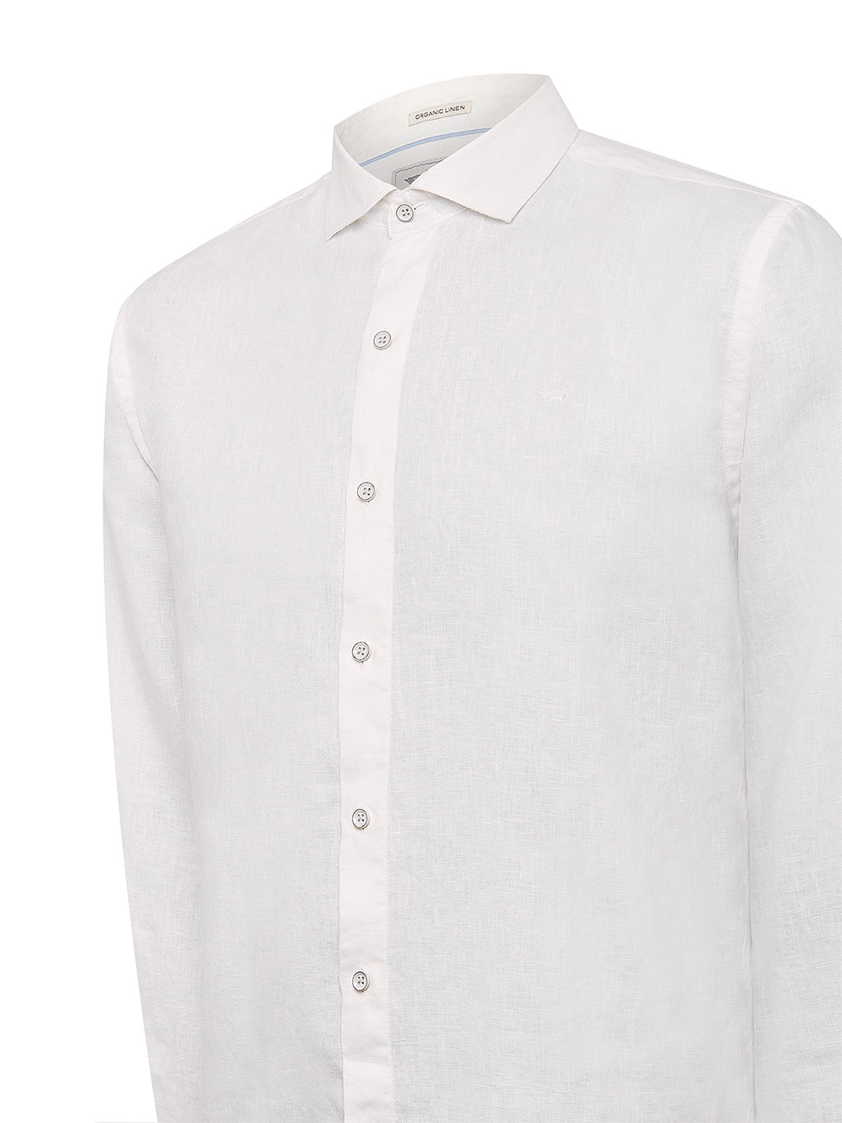 Camisa Lino Orgánico Hombre Linen Blanco Rockford