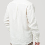Camisa Lino Orgánico Hombre Linen Blanco Rockford