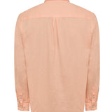 Camisa Lino Orgánico Hombre Linen Naranjo Rockford