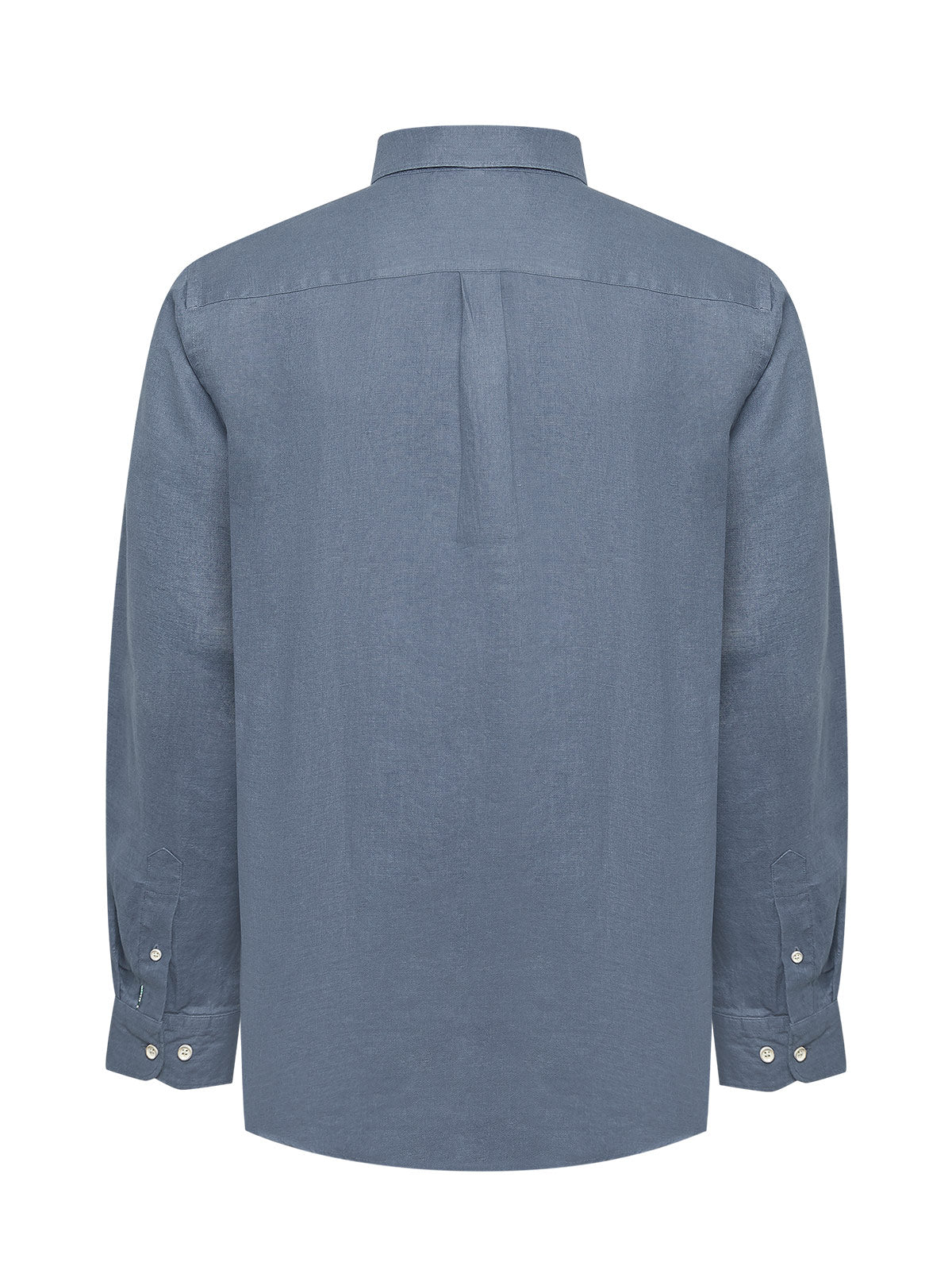 Camisa Lino Orgánico Hombre Linen Azul Rockford