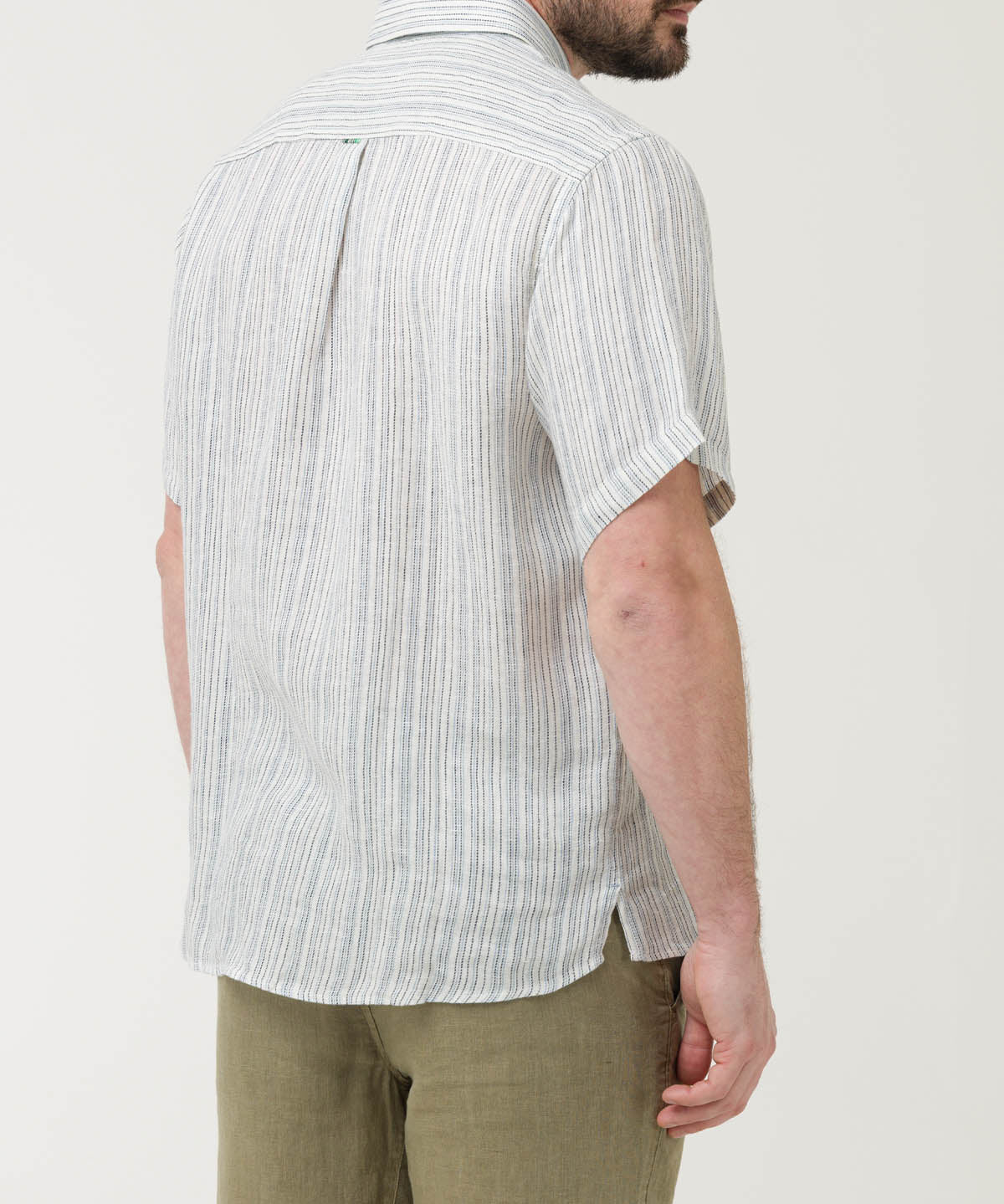 Camisa Lino Orgánico Hombre Brisa Azul Rockford