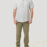 Camisa Lino Orgánico Hombre Brisa Azul Rockford