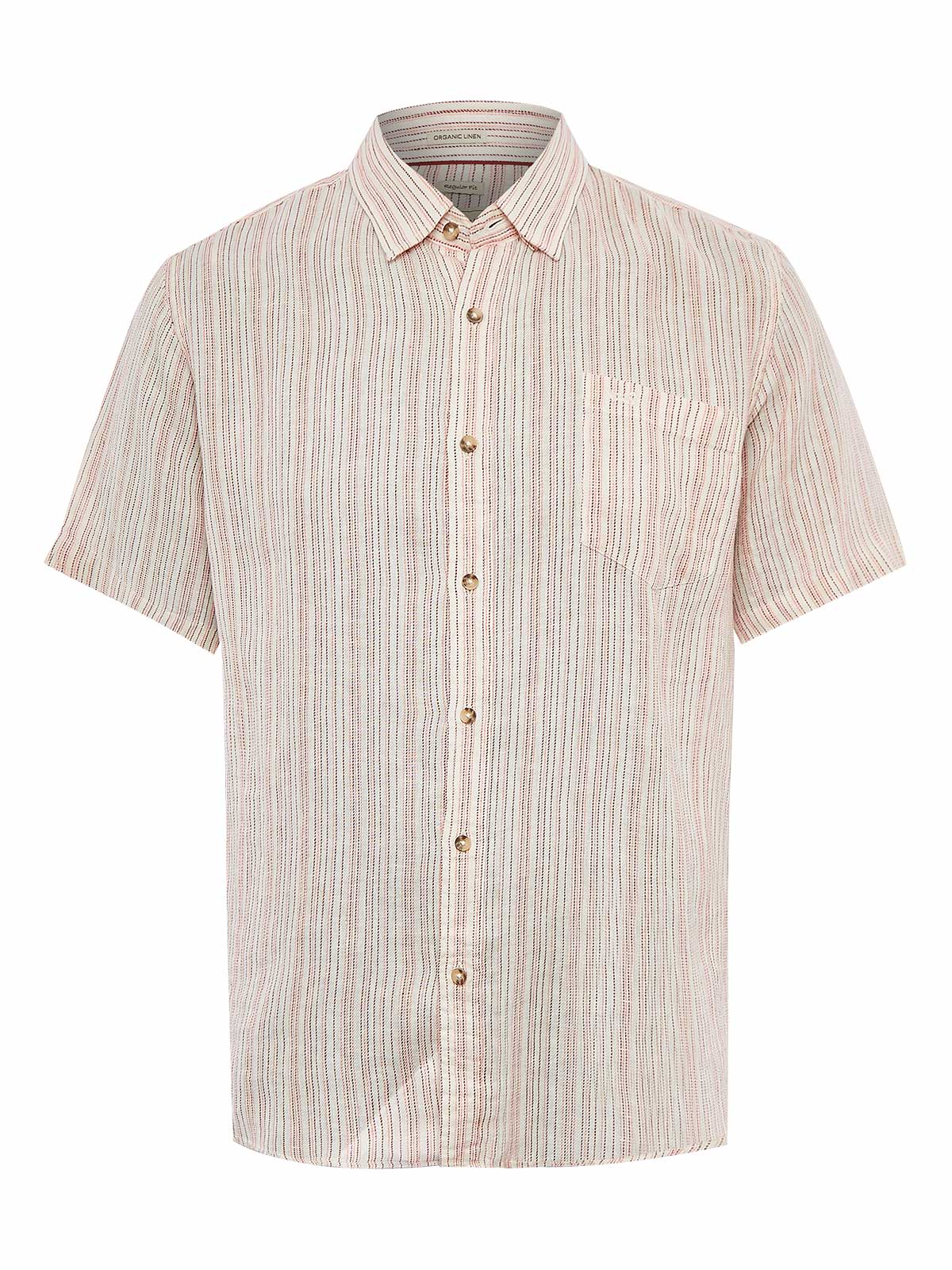 Camisa Lino Orgánico Hombre Brisa Rojo Rockford