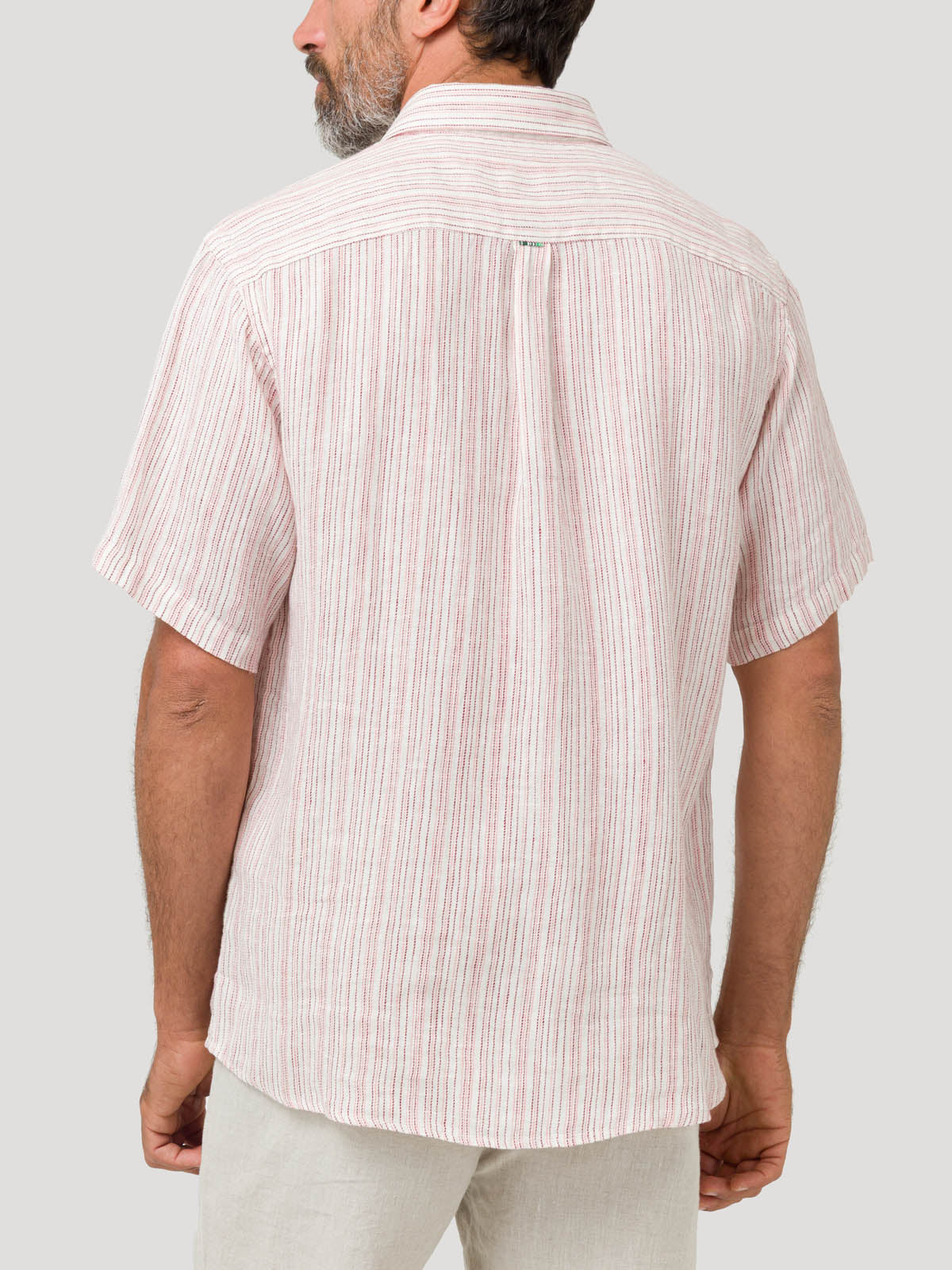 Camisa Lino Orgánico Hombre Brisa Rojo Rockford