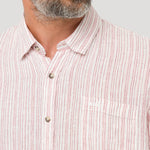 Camisa Lino Orgánico Hombre Brisa Rojo Rockford