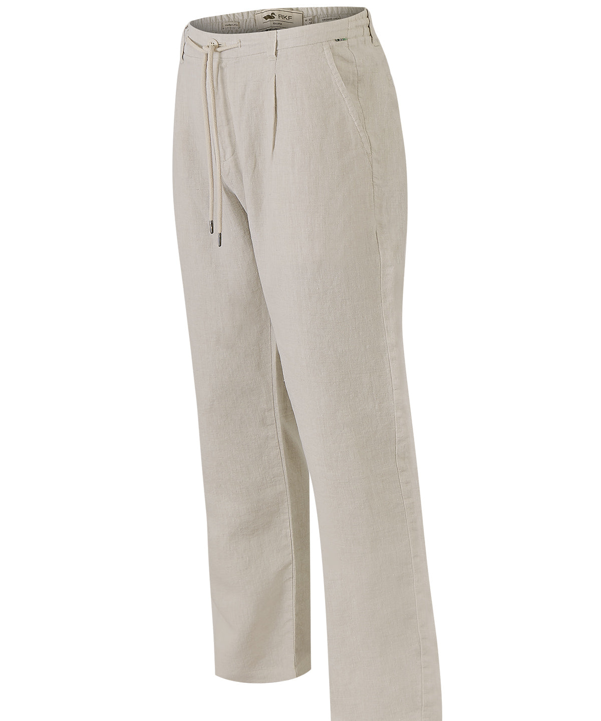 Pantalón Lino Orgánico Hombre Capri Café Rockford