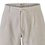 Pantalón Lino Orgánico Hombre Capri Café Rockford
