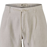 Pantalón Lino Orgánico Hombre Capri Café Rockford