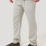 Pantalón Lino Orgánico Hombre Capri Café Rockford