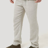 Pantalón Lino Orgánico Hombre Capri Café Rockford