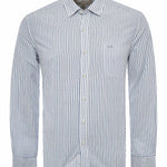 Camisa Algodón Orgánico Hombre Raya Azul Rockford