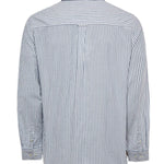 Camisa Algodón Orgánico Hombre Raya Azul Rockford