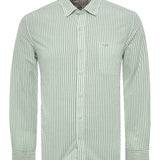 Camisa Algodón Orgánico Hombre Raya Verde Rockford