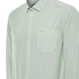 Camisa Algodón Orgánico Hombre Raya Verde Rockford