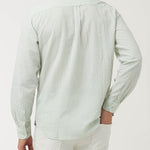 Camisa Algodón Orgánico Hombre Raya Verde Rockford