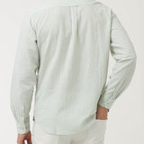 Camisa Algodón Orgánico Hombre Raya Verde Rockford