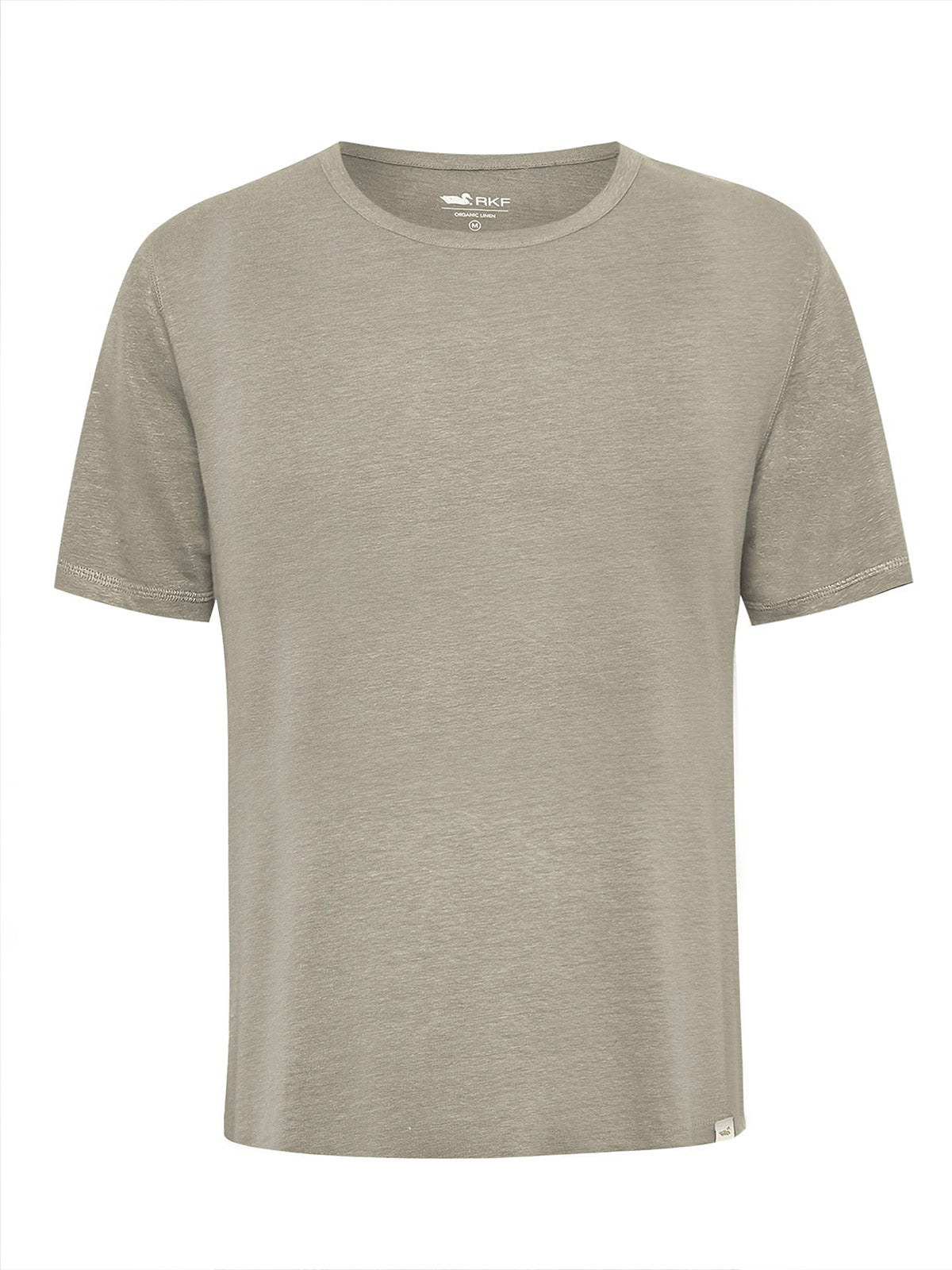 Polera Lino Orgánico Hombre Linen Gris Rockford