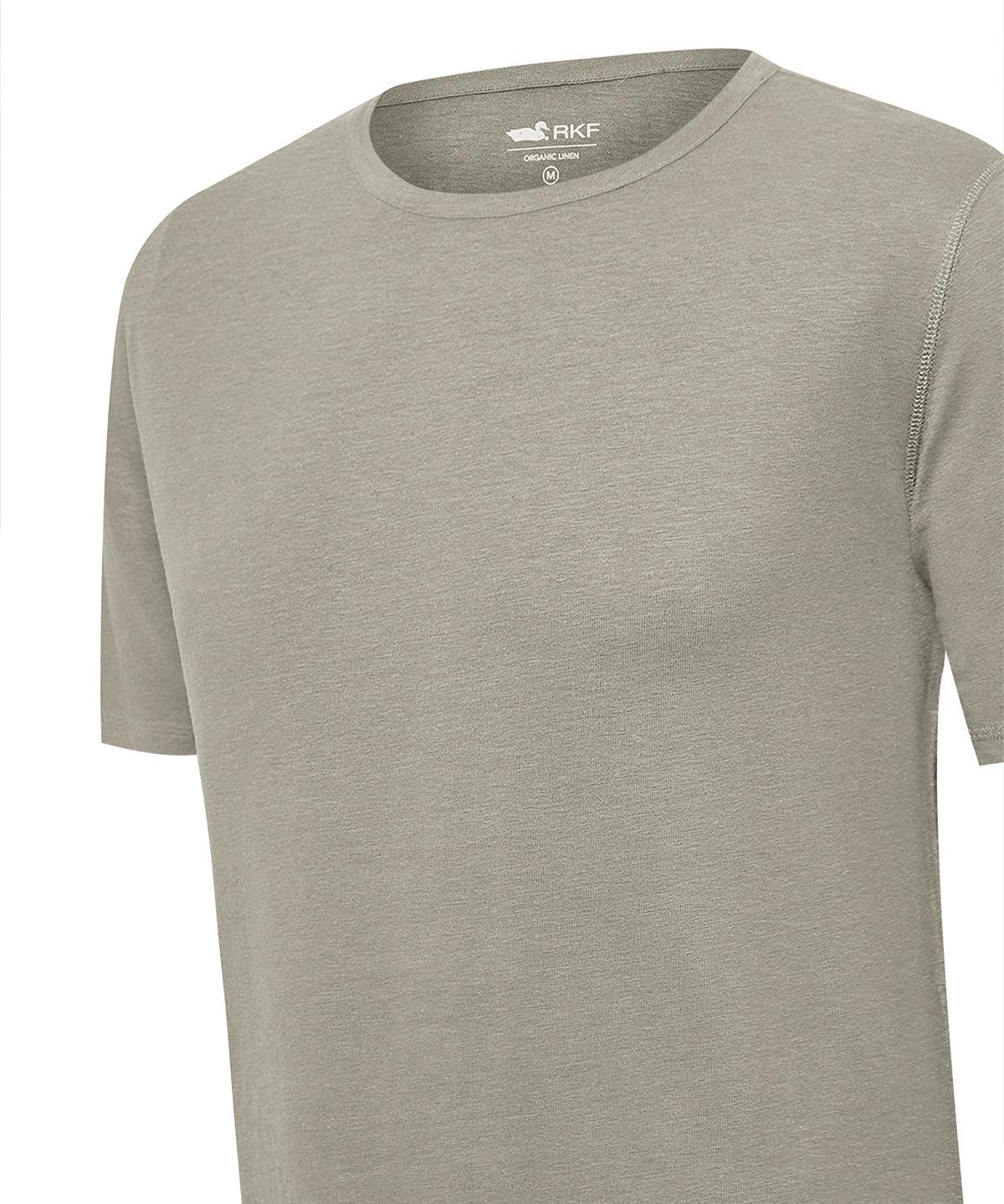 Polera Lino Orgánico Hombre Linen Gris Rockford