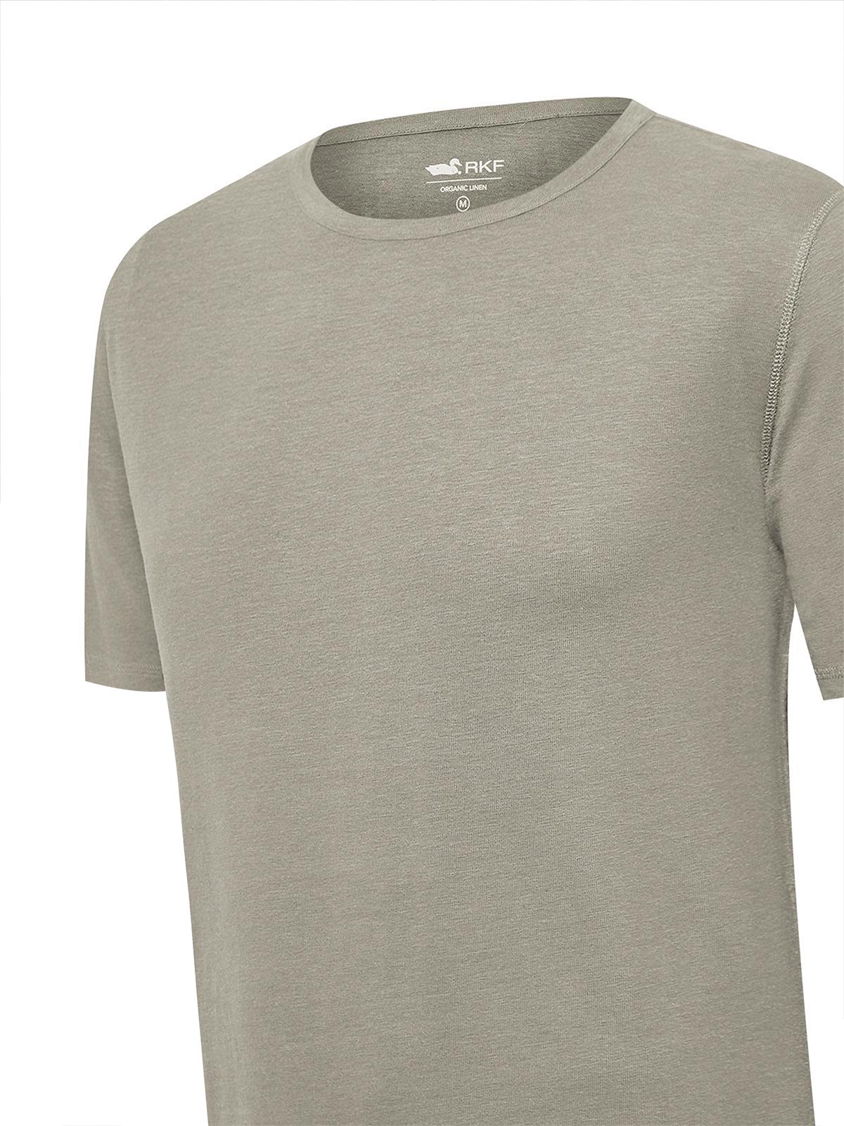 Polera Lino Orgánico Hombre Linen Gris Rockford