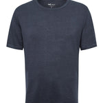 Polera Lino Orgánico Hombre Linen Azul Rockford